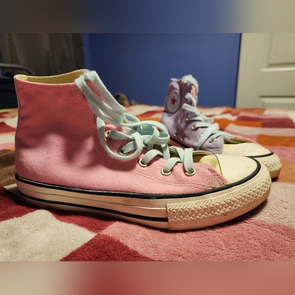 Converse high tops Chucks pink purple shoes sneakers US junior 5 / womens 7 - Picture 6 of 11